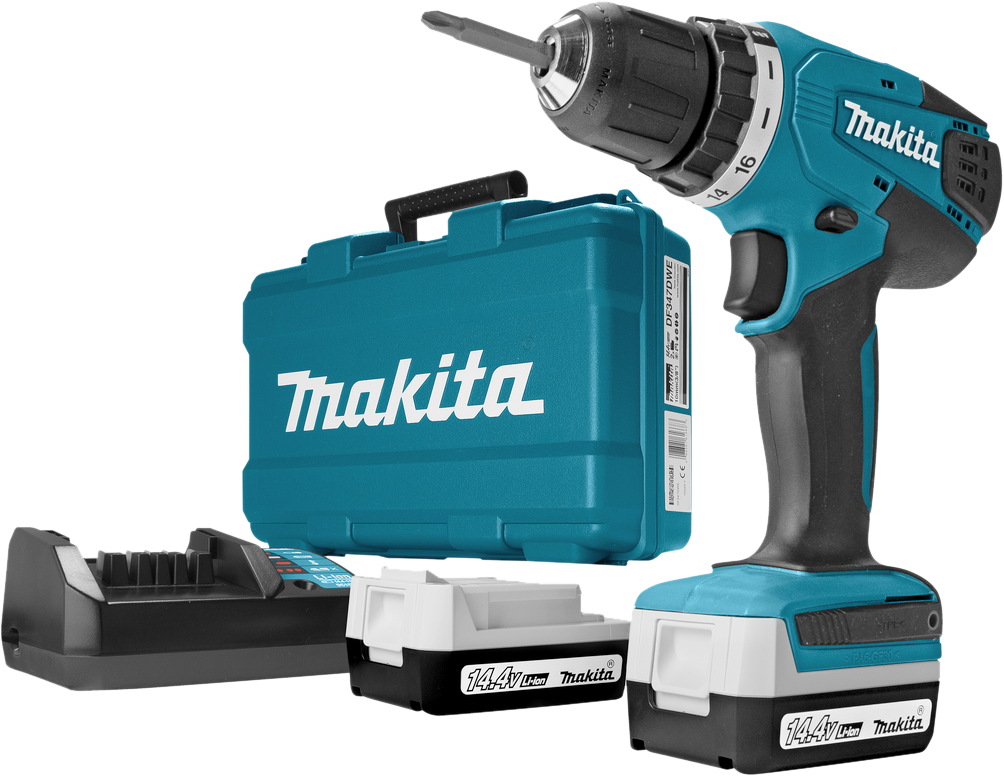 BUŠILICA AKU LI-ION MAKITA DF347DWE (14.4V,Li-ion,2x1.5Ah) | Pevex
