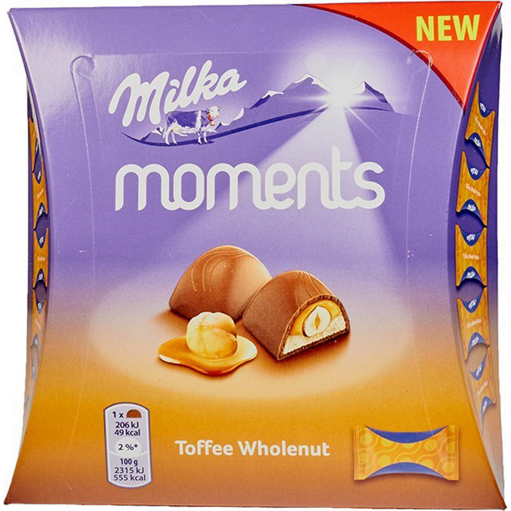 MILKA PRALINE MOMENTS TOFFEE WHOLENUT 97g | Pevex