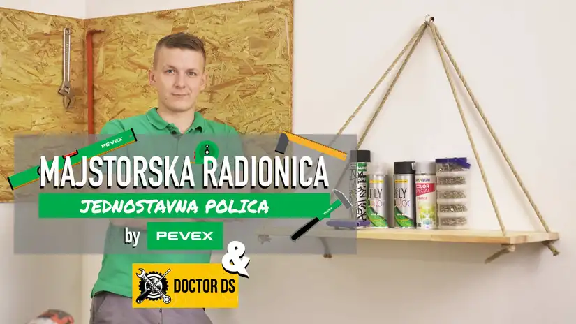 Jednostavna zidna polica - Majstorska Radionica by Pevex Jednostavna zidna polica - Majstorska Radionica by Pevex