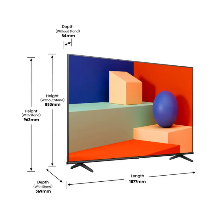 LED TV HISENSE 70A6K UHD DVB-T2/S2/C SMART+APARAT ZA KAVU ESCM15DBK-4