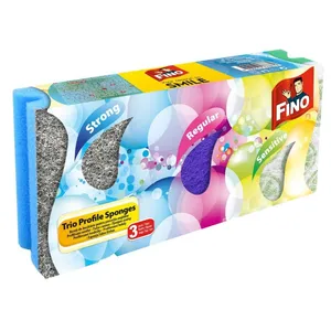 Spužva za posuđe FINO PROFILNA U BOJI 3/1