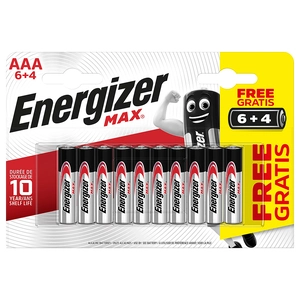Alkalna baterija ENERGIZER MAX LR03 (AAA) 6+4 GRATIS