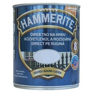 Boja za metal HAMMERITE SMOOTH - SJAJNI LAK BIJELA 0,25L