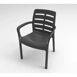 Plastična stolica BORNEO ANTRACIT 60,5x54x82 cm