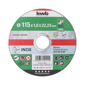 Rezna ploča za inox KWB AKKU TOP 115X1,0