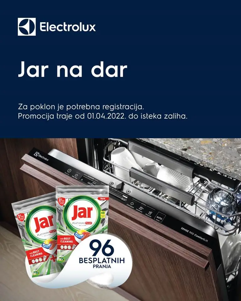Electrolux te daruje s 96 besplatnih pranja Pevex