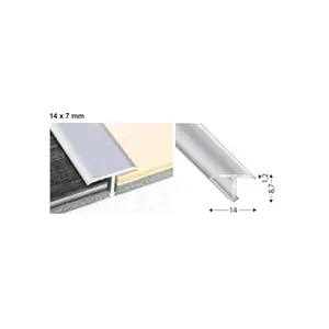 ZIDNA OBLOGA PRIBOR PROFIL KUGELE T 14X7MM 2,7 M SREBRO