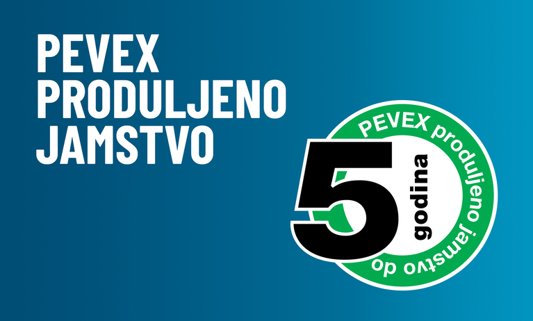 Pevex produljeno jamstvo do 5 godina Pevex produljeno jamstvo do 5 godina