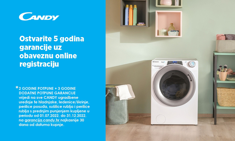 Candy 5 godina garancije Candy 5 godina garancije