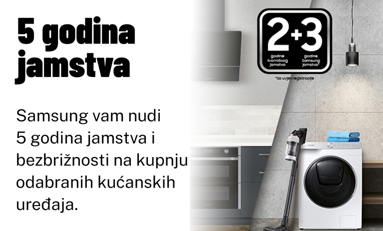 Samsung 2+3 godine jamstva Samsung 2+3 godine jamstva